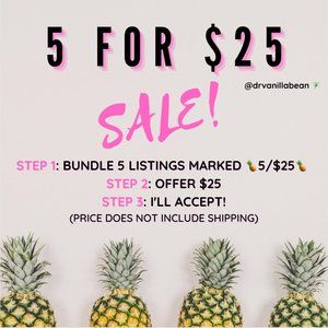 🍍5 FOR $25🍍 SALE!